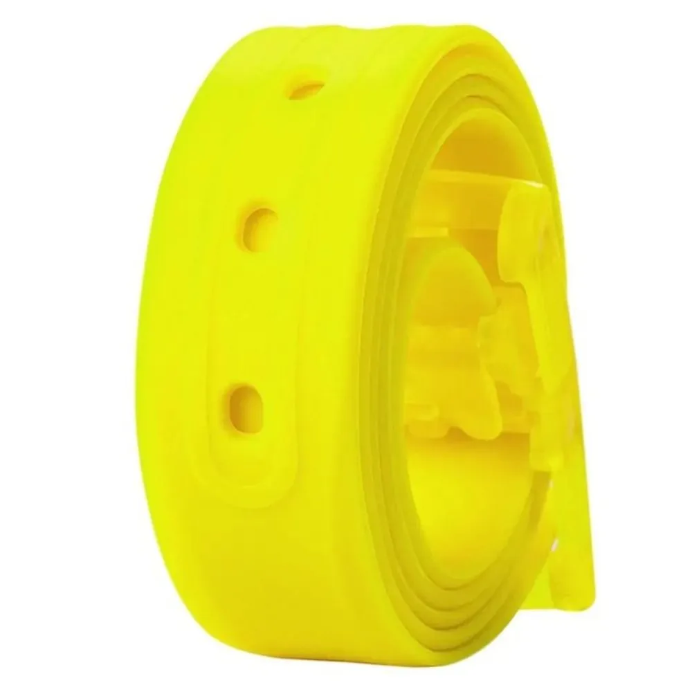 Anti Allergy ซิลิโคนเข็มขัดที่มีสีสันโลหะฟรีกางเกงกางเกงยีนส์เข็มขัด Street Punk Candy สีเข็มขัด Unisex