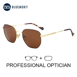 BLUEMOKY Fashion Prescription Sunglasses Hexagonal Polarized Progressive Sun Glasses For Men Women UV400 Protection Shades