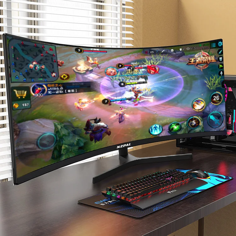 

4k Monitor 34 Inch Lcd Monitors Curved Borderless Professional 4k Gaming Monitors
