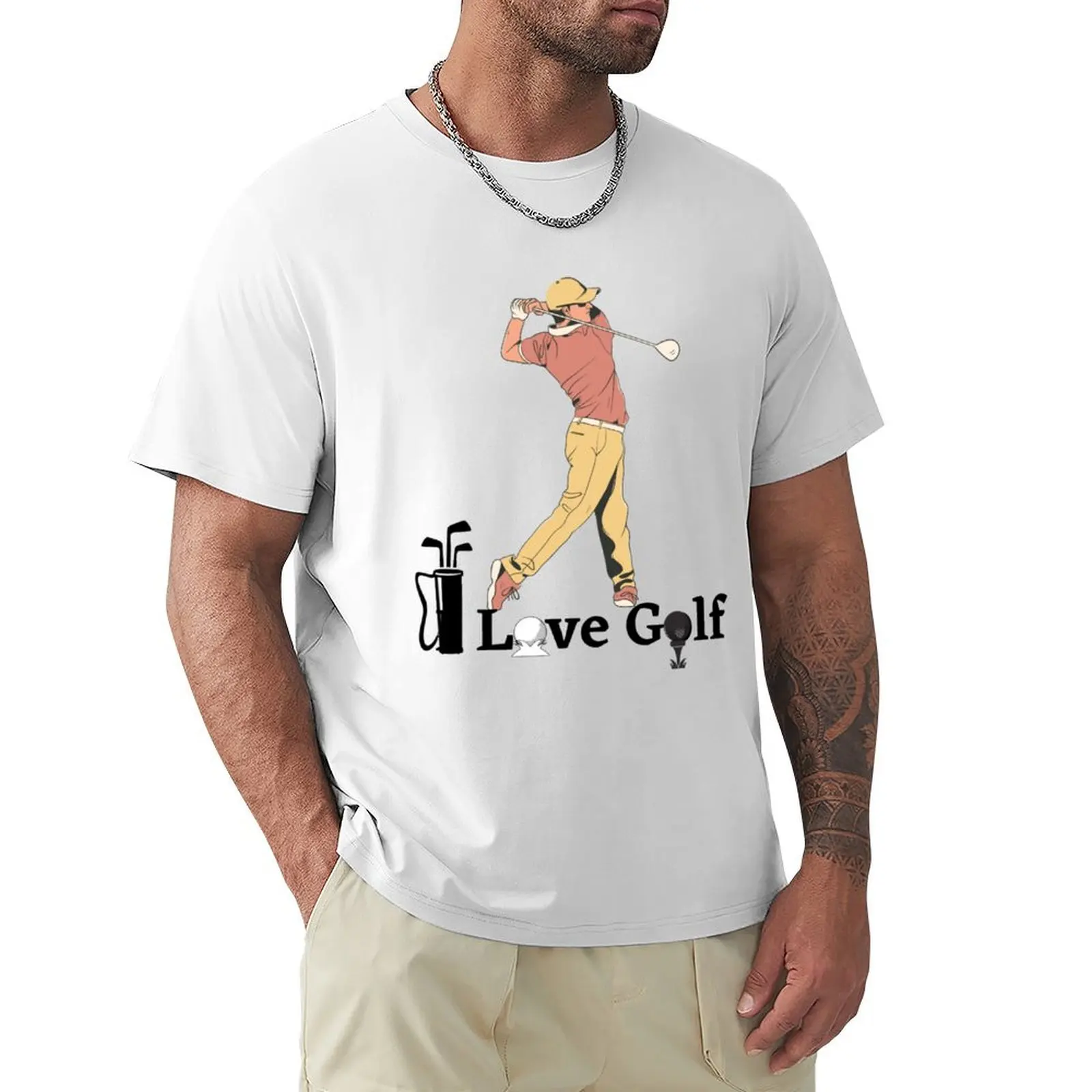 

I love golf for men T-Shirt summer clothes quick drying mens white t shirts