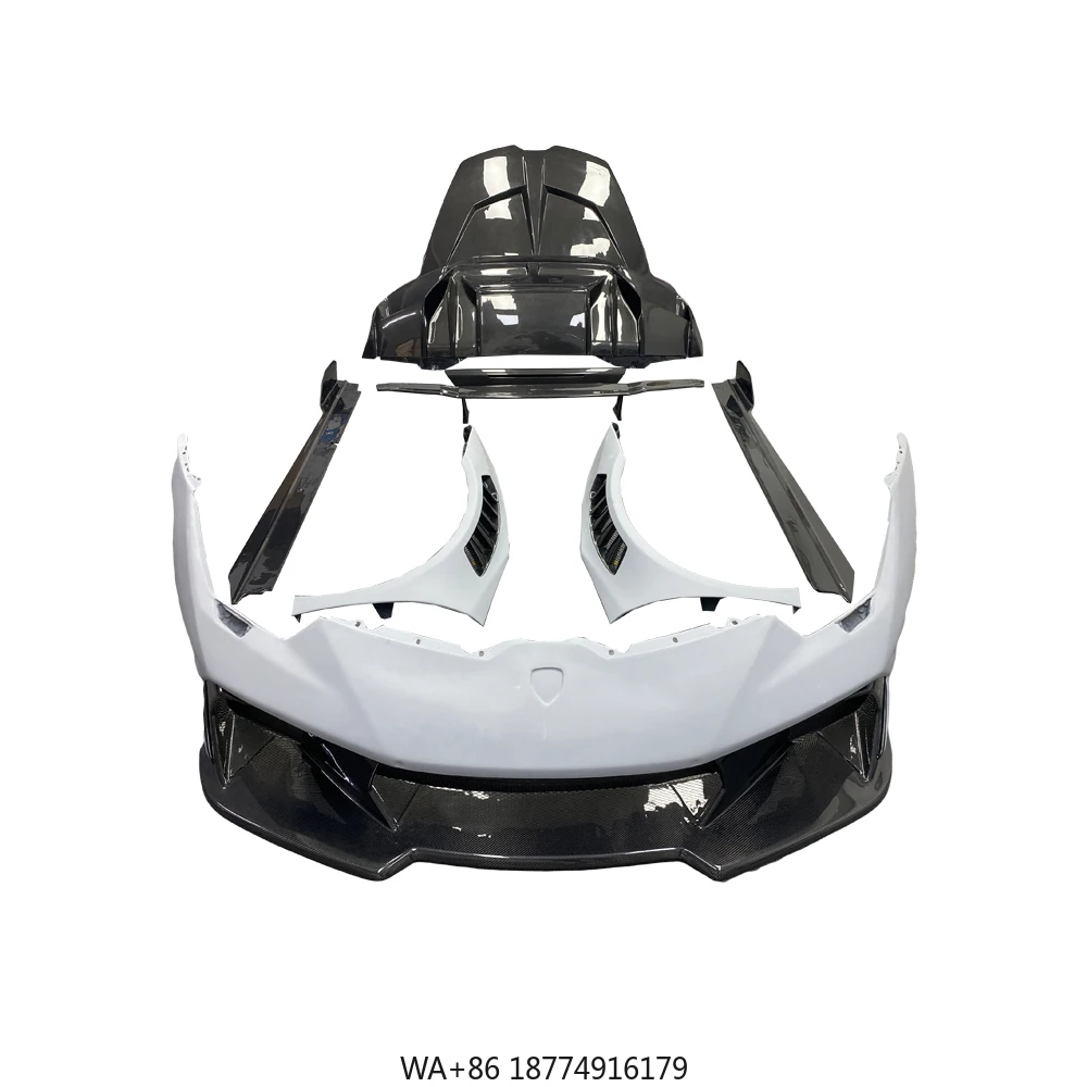 

Лидер продаж, комплект кузова из углеродного волокна в стиле V, автомобильный бампер, губа, автозапчасти, капот, боковые юбки для крыльев для r Huracan LP580 LP610