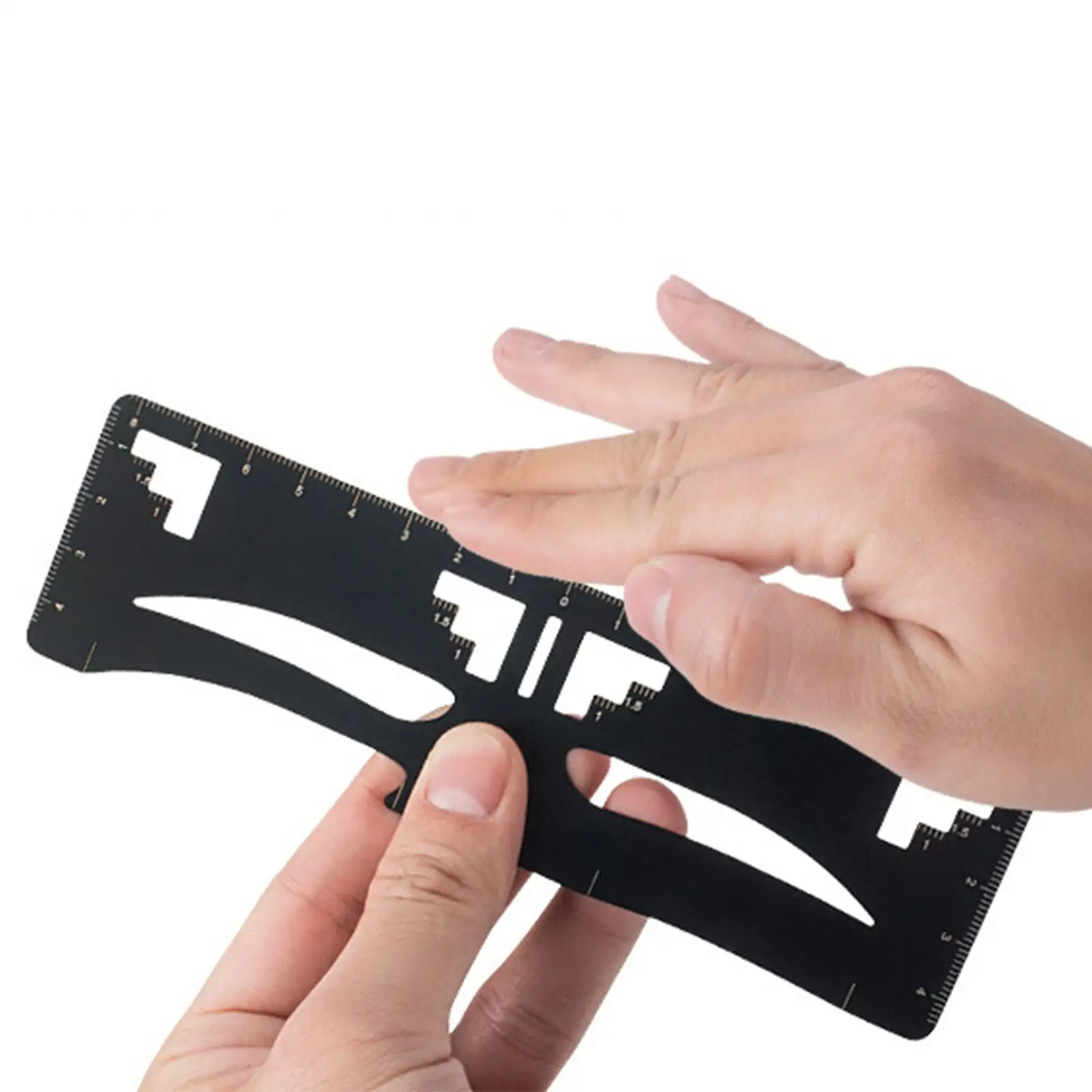 Strumento professionale per trucco professionale con timbro per stencil per sopracciglia riutilizzabile con sei modelli per la progettazione e il posizionamento delle sopracciglia