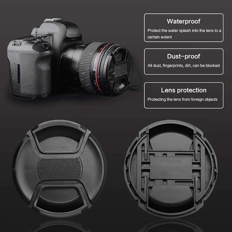 49mm 52mm 55mm 58mm 62mm 67mm 72mm Camera Lens Cap Holder Cover Camera Len Cover for Ca-non Ni-kon S0ny Pentaxist Olypums Fuji