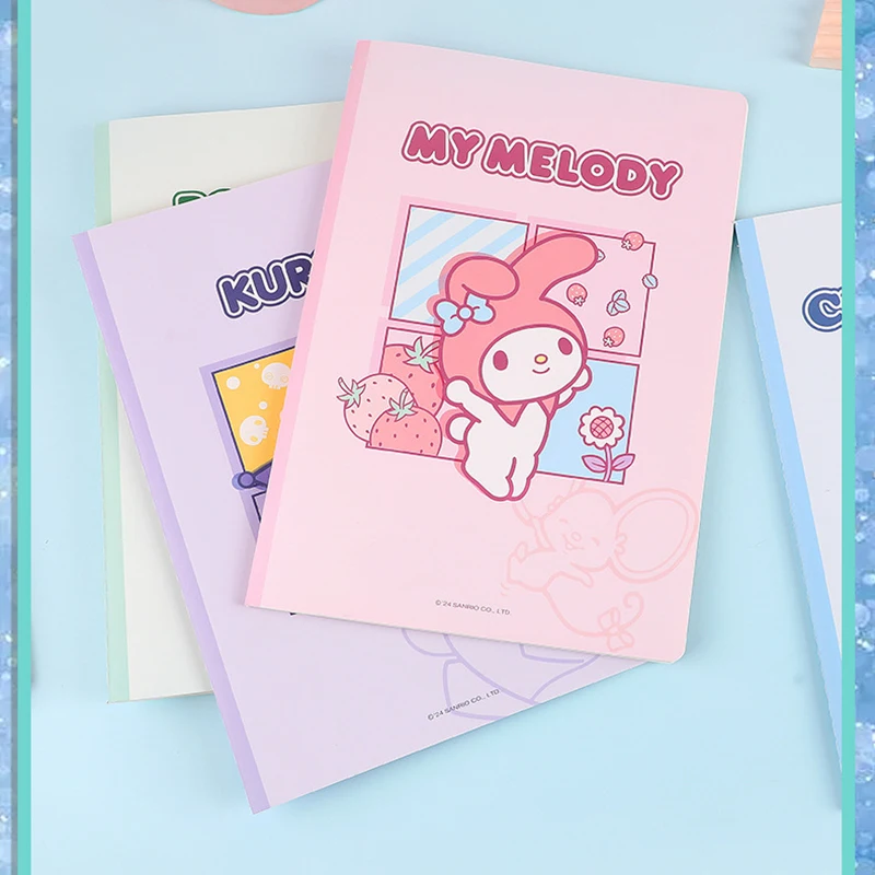 

Sanrio оригинальная книга B5 для шитья, горизонтальная внутренняя страница, домашнее задание, книга, 40 милых мультяшных узоров, домашние книги для студентов