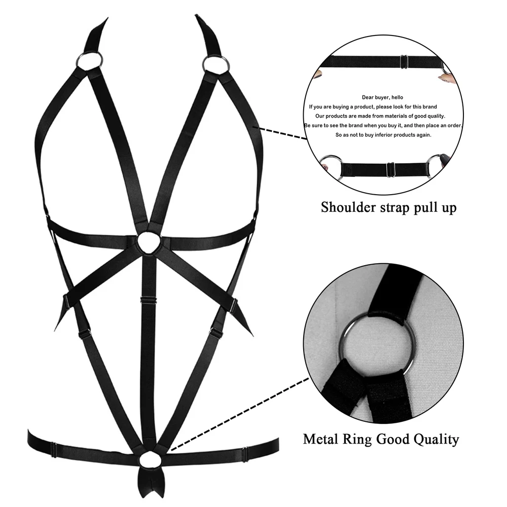 Bondage Strap Käfig Bh Punk Körper Bdsm Harness Für Frauen Sexy Dessous Gothic Kleidung Erotische Strümpfe Rave Outfit Pastell Goth