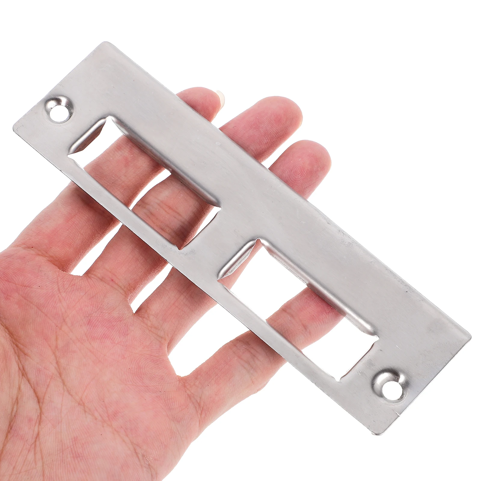 

2 Sets Metal Strike Latch Repair Reinforcement Security Plate For Exterior Interior Wooden Doors Durable Iron Cover Hole Filler