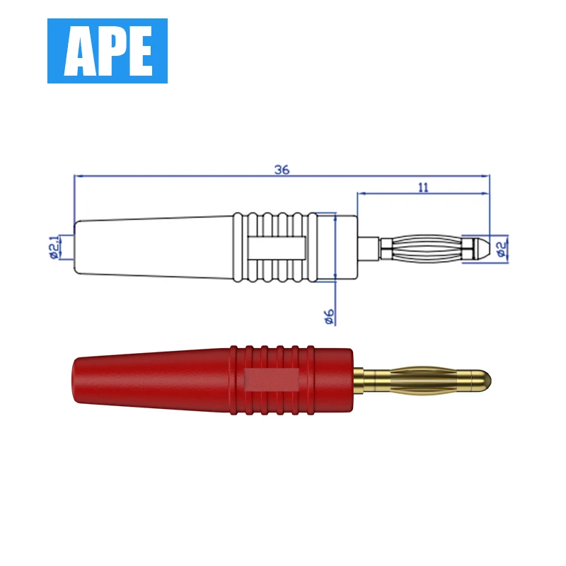 Lunghezza 1M spina a Banana altamente flessibile da 2mm maschio a maschio cavo di prova elettrica linea 5 pezzi