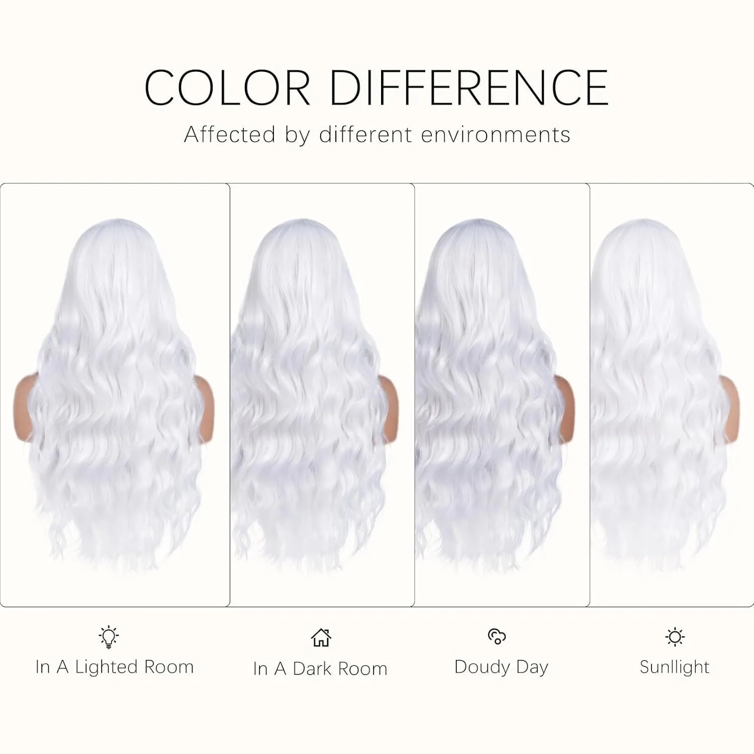 

26-дюймовый белый длинный волнистый синтетический парик с челкой, термостойкое волокно, естественный вид, карнавальный костюм, повседневная одежда, парик для вечеринок