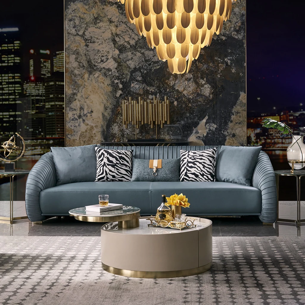 

%k for Furniture Modern Luxury Sectional Sofa New Design Quality Villa Living Room Sofa comfort Fabric Leather I Shape Sofa*