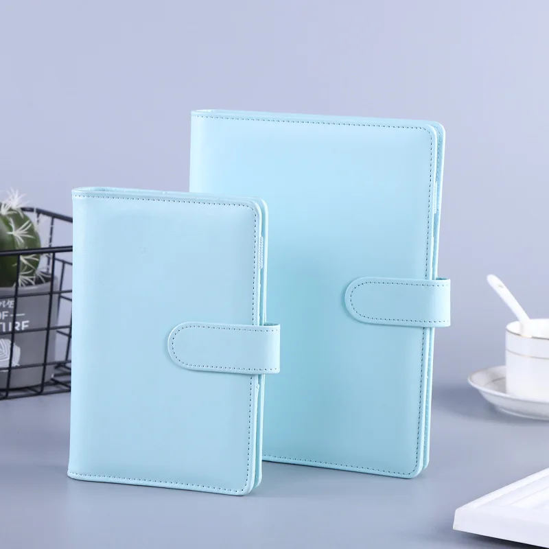 A6 A5Leather Notebook Binder Loose-leaf Notebook Case Journal Notebook Cover Time Management Planner Notebooks Agenda Stitch