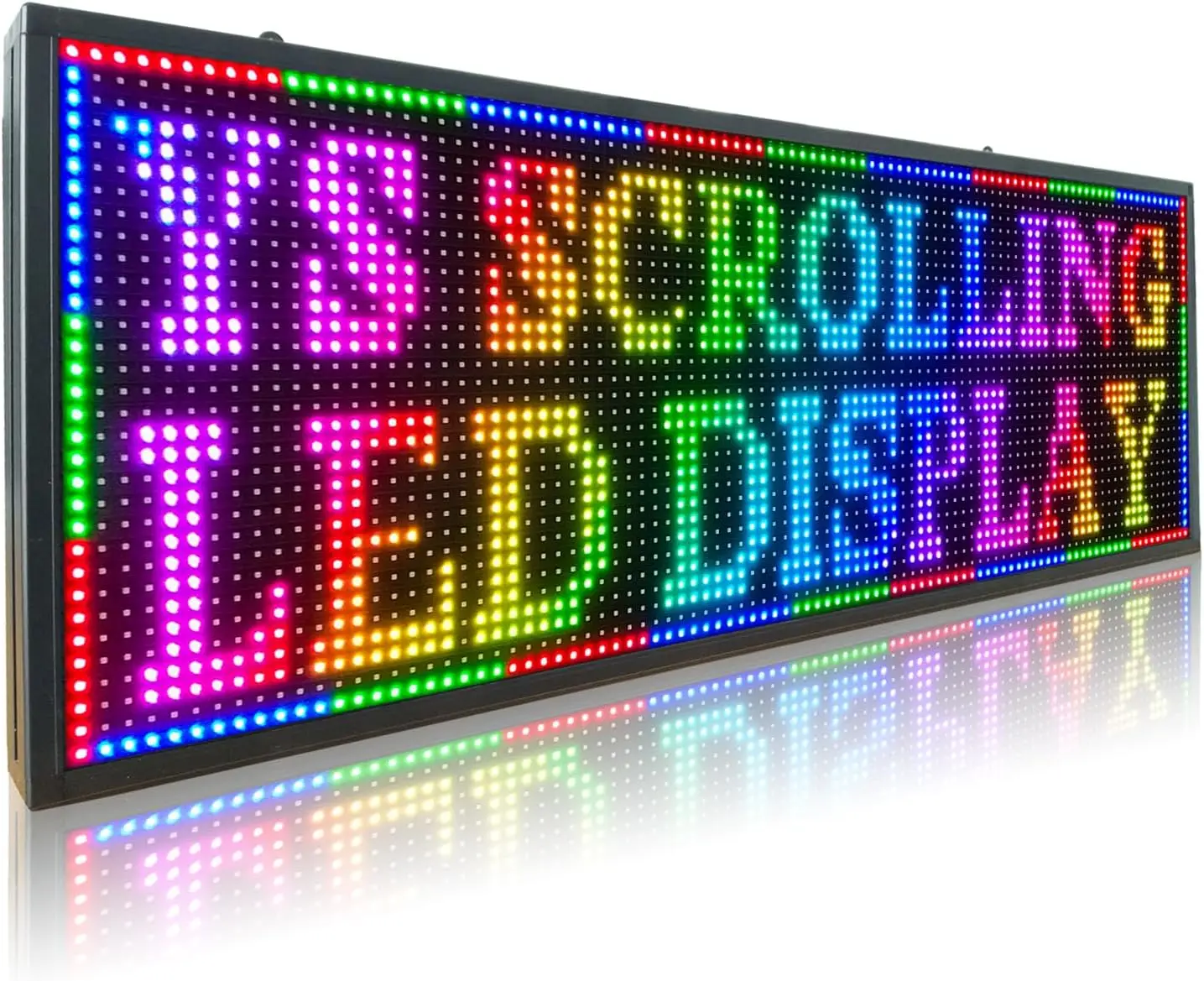 

Полноцветный RGB-дисплей 39 x 14 дюймов, программируемый яркий светодиодный дисплей с прокруткой Wi-Fi, программируемая деловая реклама
