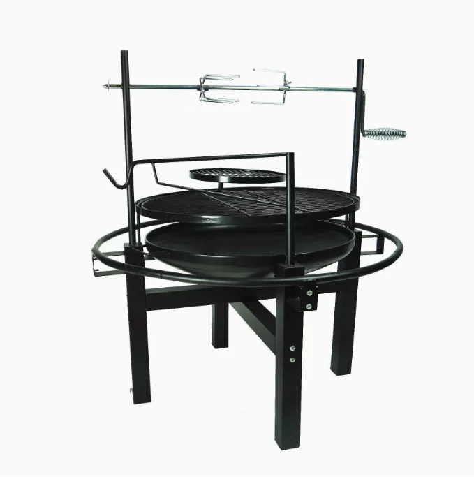 5 in 1 Large Steel Wood Burning Fire Pit With Barbecue Roasting Grill Outdoor Backyard