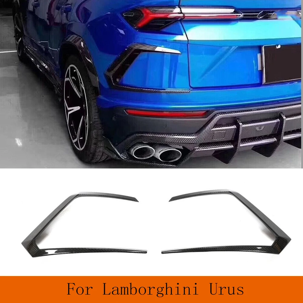 

Rear Bumper Splitters Canards Fins Wing Accessories For Lamborghini URUS 2018-2022 Real Dry Carbon Fiber Classic Car Parts