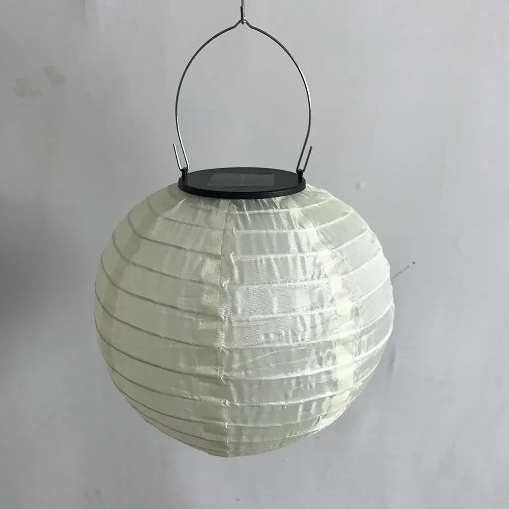 3pcs Solar Lanterns 11.81inch Outdoor Weatherproof Hanging Garden Cloth Lantern For Outdoor Garden Wedding Halloween Party Decor