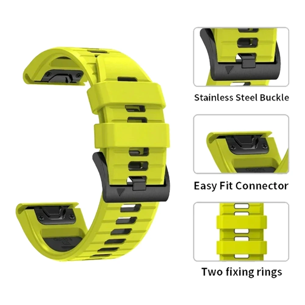 22/26 مللي متر الإفراج السريع سيليكون حزام ل Garmin Fenix 7X 7 Pro 8 8X 6 6X Pro 5X 5 Plus سوار Forerunner 970 استبدال حزام الساعات