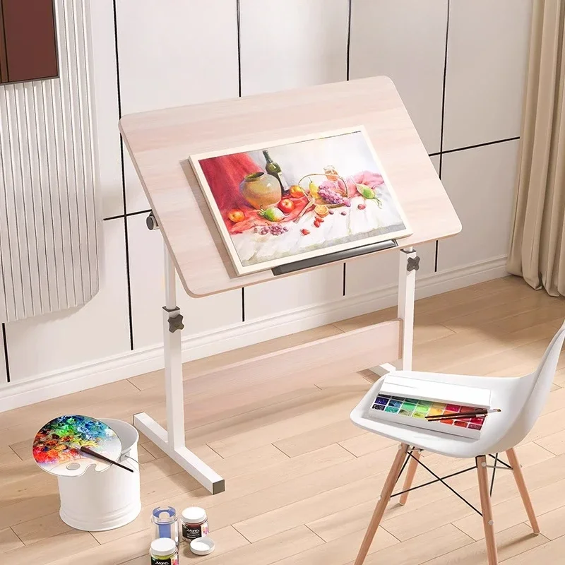 

Liftable Drawing Table Simple Drawing Board Table Art Students Special Sketching Studio Training Mobile Foldable Furniture FYDT