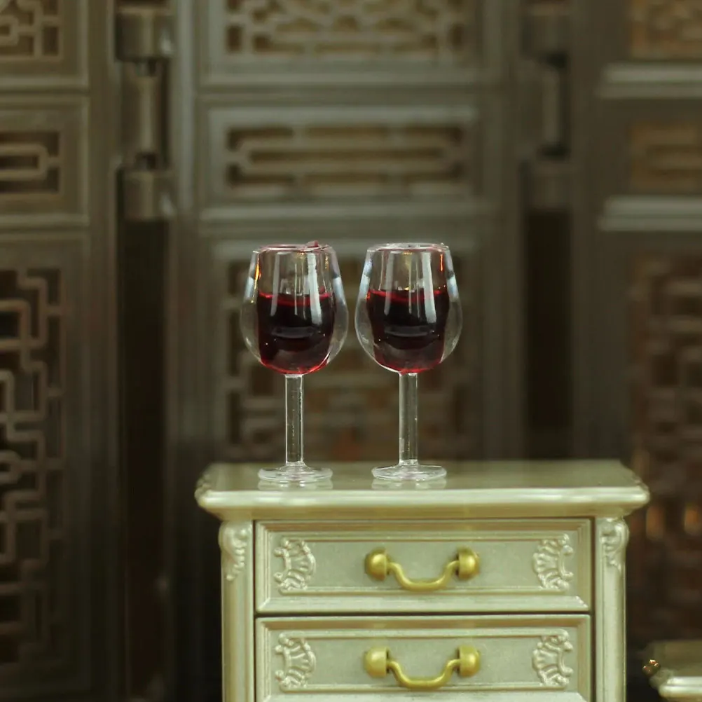 10 pçs mini óculos material de resina casa acessórios micro paisagem cálice estatuetas em miniatura decorativas