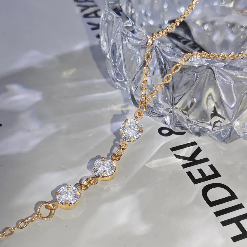 Hot Sale Sexy Women\'s Crystal Back Chain Necklace Bikini Beach Crossover Back Jewelry Wedding Back Dress Accessories Wholesale