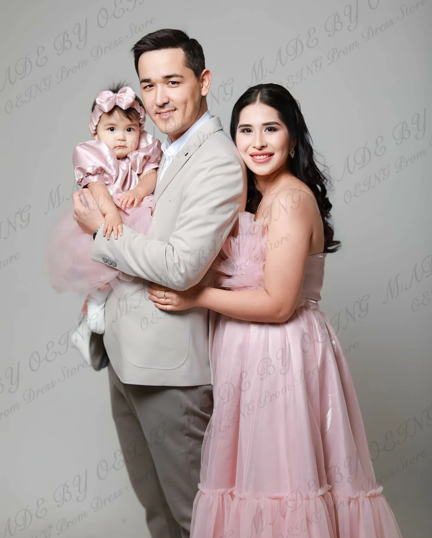 OEING-vestidos de graduación con purpurina para madre e hija, dulce vestido de fiesta Formal sin tirantes con volantes para mamá y niño, fotografía de celebridades