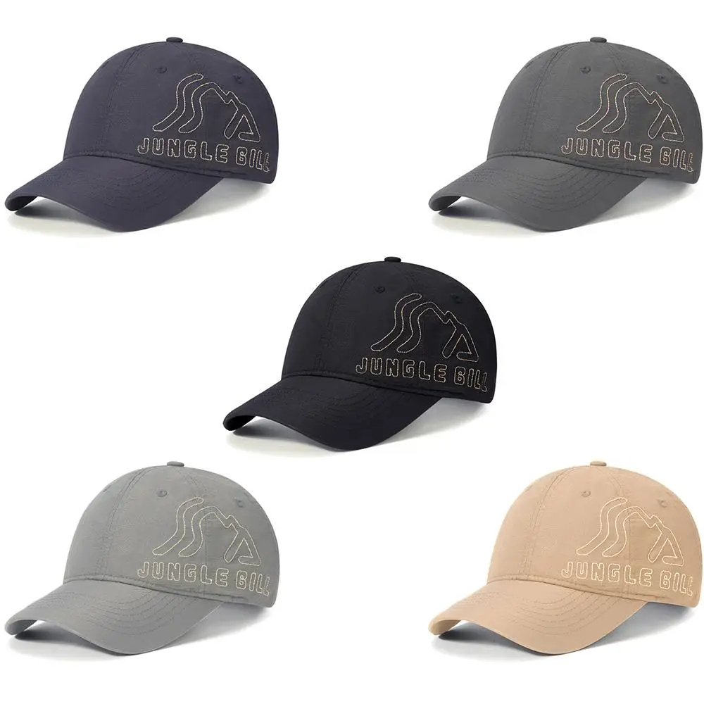 Cómoda gorra de béisbol impermeable de secado rápido para hombre, ala curvada, protección solar, gorra Snapback, gorra de pesca de Golf ajustable para hombre