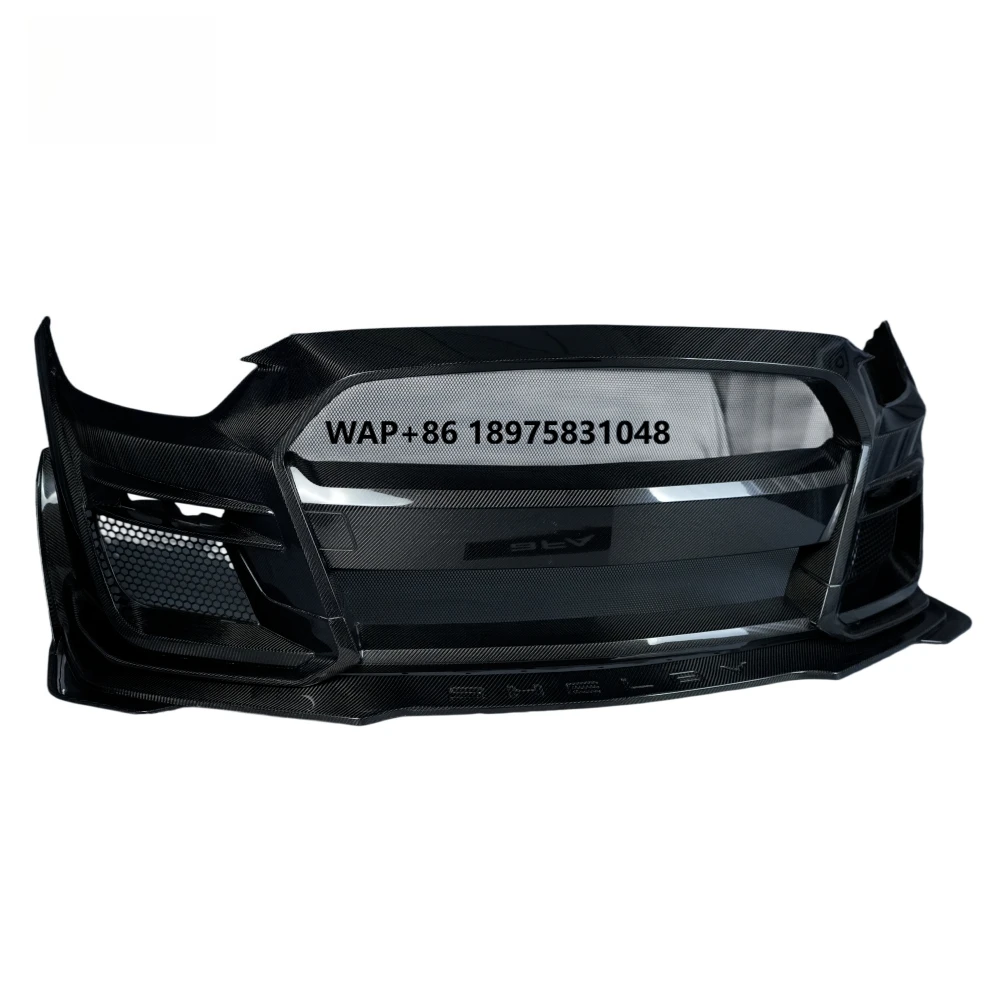 BFA New Design Full Dry Carbon Fiber Front Bumper for Mustang 2015-2023 GT Upgrade to Shelby GT500 Style Bumper