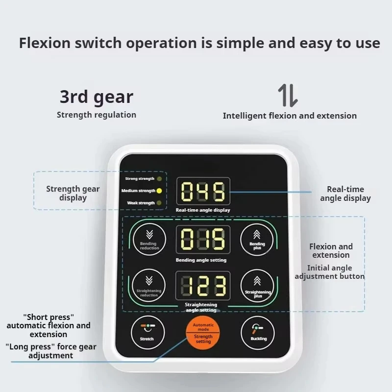 무릎 재활 트레이너 CPM 기계 무릎 및 하체 골절 후 굽힘 및 교정 홈 운동 전기