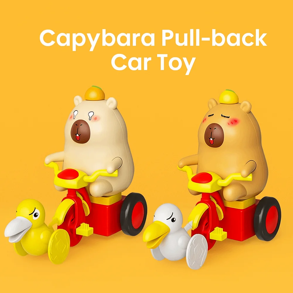 Wind-up Capybara Pull-back Car Toy Seagull Cartoon Capybara Clockwork Doll Toys Cute Funny Capybara Figure Toy Birthday Gifts