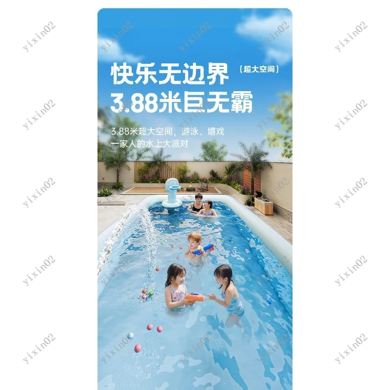 Large Foldable Inflatable Swimming Pool For Family, Outdoor Backyard Water Pool Suitable For Kids And Adults