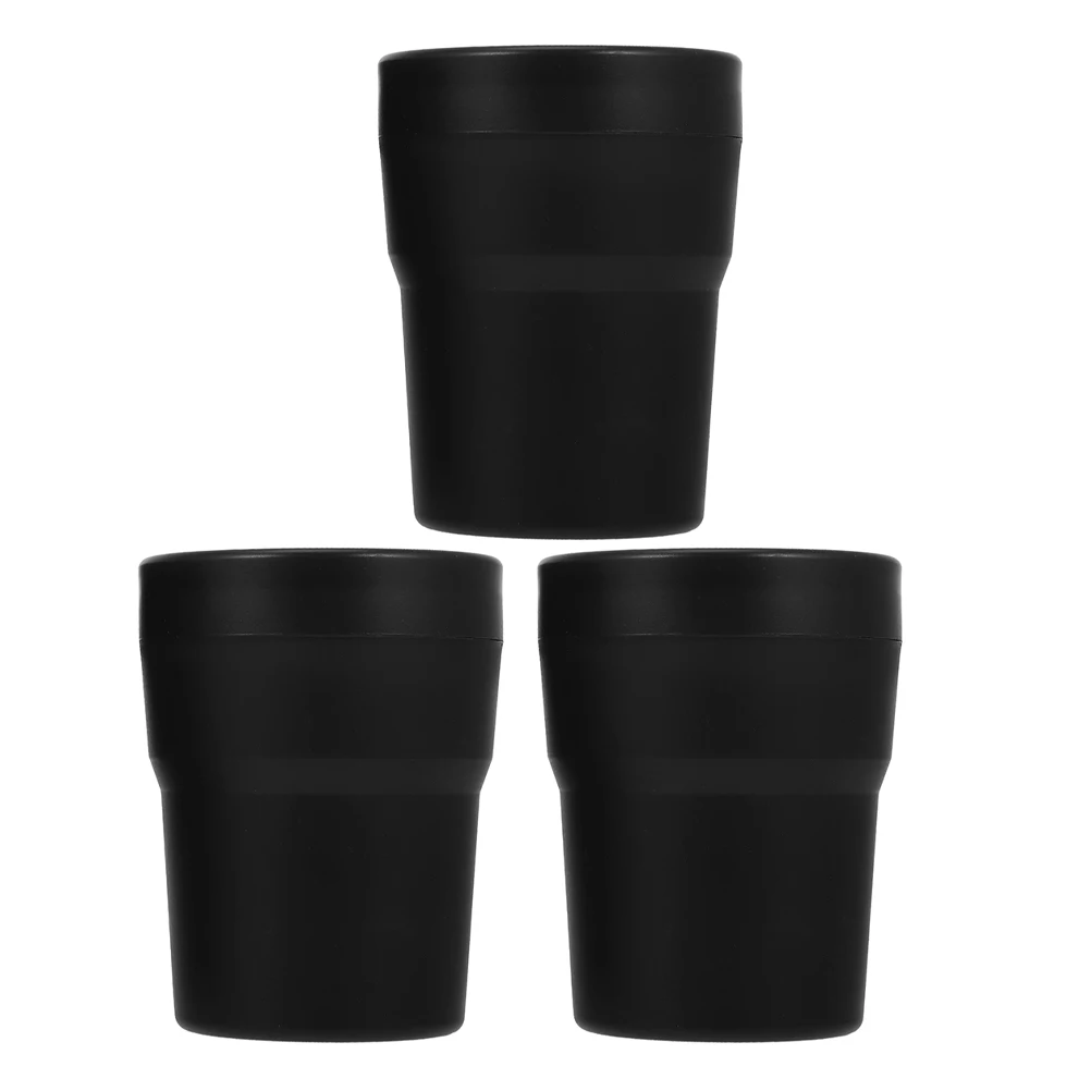 

3pcs Car Trash Can Cup Holder Mini Garbage Bin Portable Pp Pvc Waste Container For Vehicle Small Automotive Bin Home Office Use