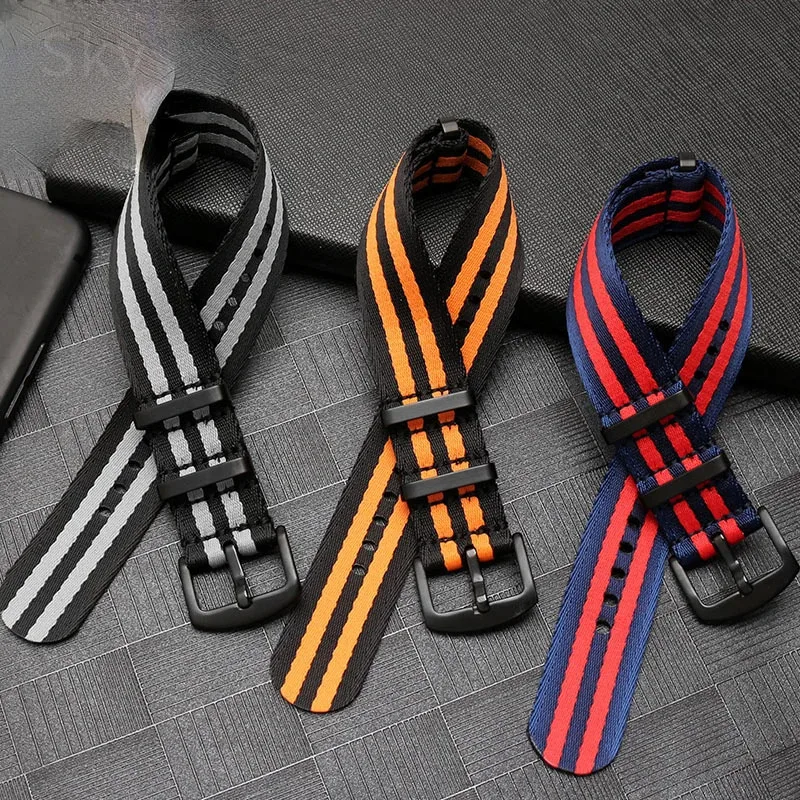 원피스 부드러운 나일론 시계줄 오메가 300 고스트 파티 007 론진 컨퀘스트 세이코 튜더 카시오 미도 롤렉스 남성 시계 스트랩 20