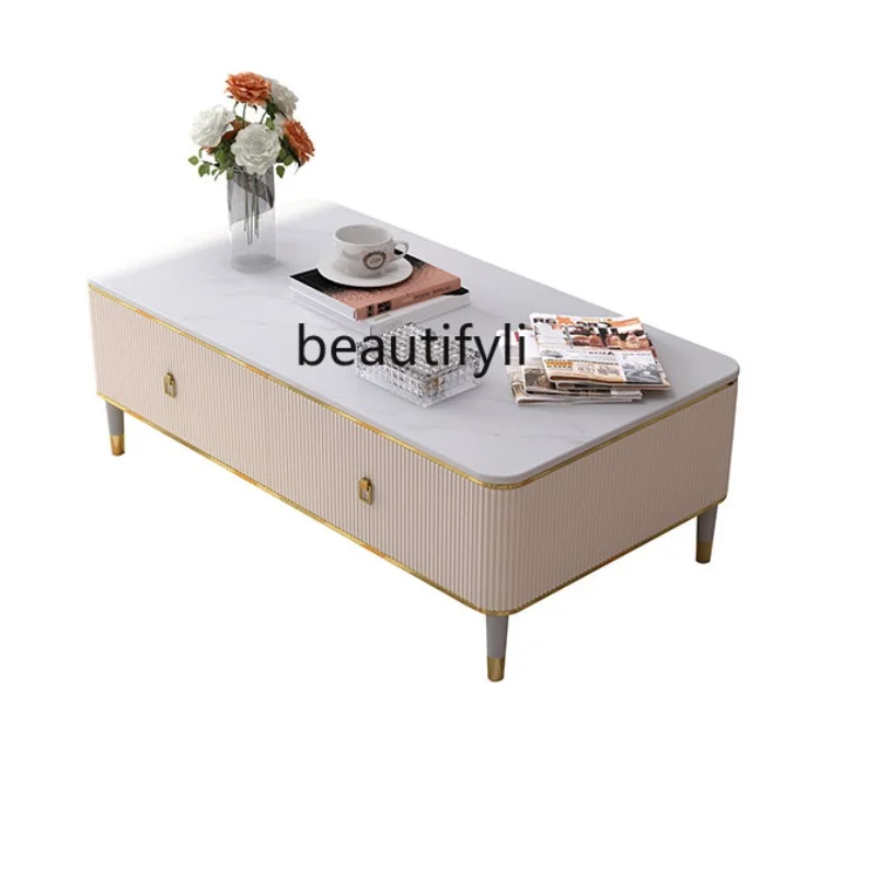 

Light Luxury Modern Living Room Coffee Table TV Cabinet Unit Simple Small Apartment Tea Table furniture living room