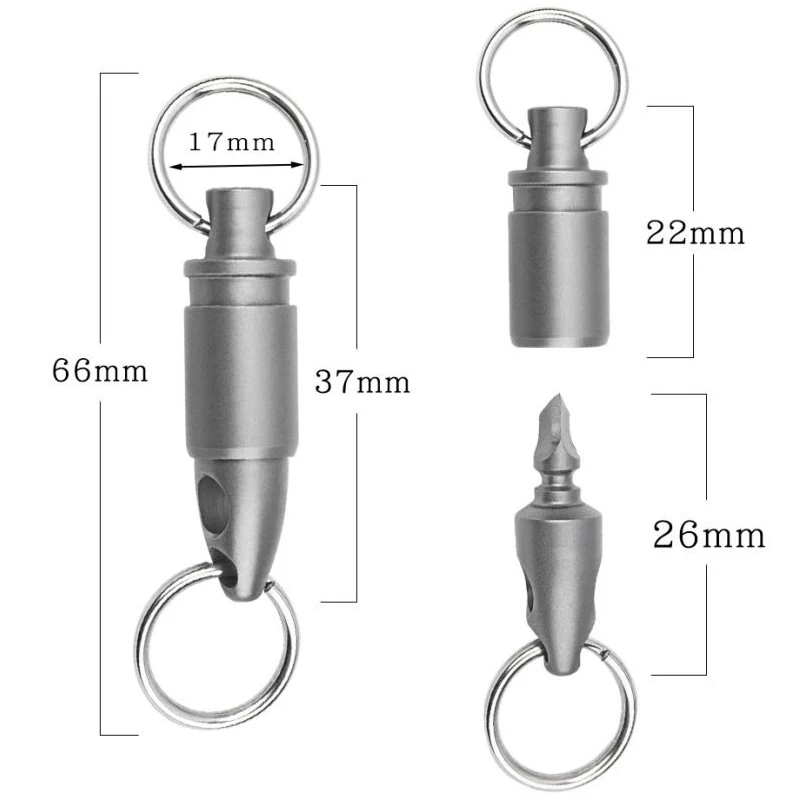 Titanium Alloy Universal Keychain Car Keyring Portable Mini Rotating Ring Buckle Tools