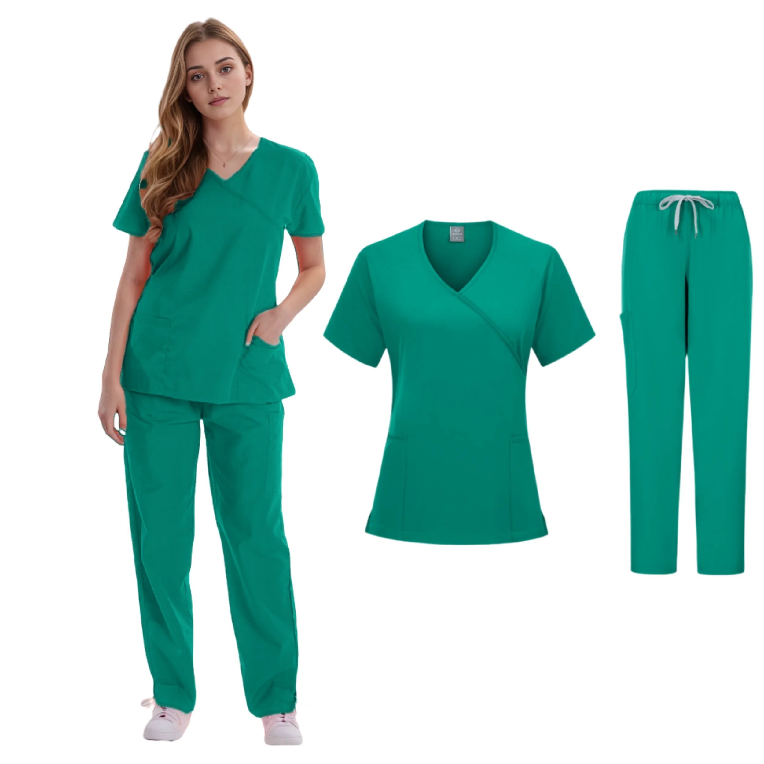 Mulheres Clinica Medical Scrub Terno Uniformes, conjuntos de corredores dentários, Spa Wear Trabalho, Hospital Scrub Uniformes, Clínica Clínica Uniformes