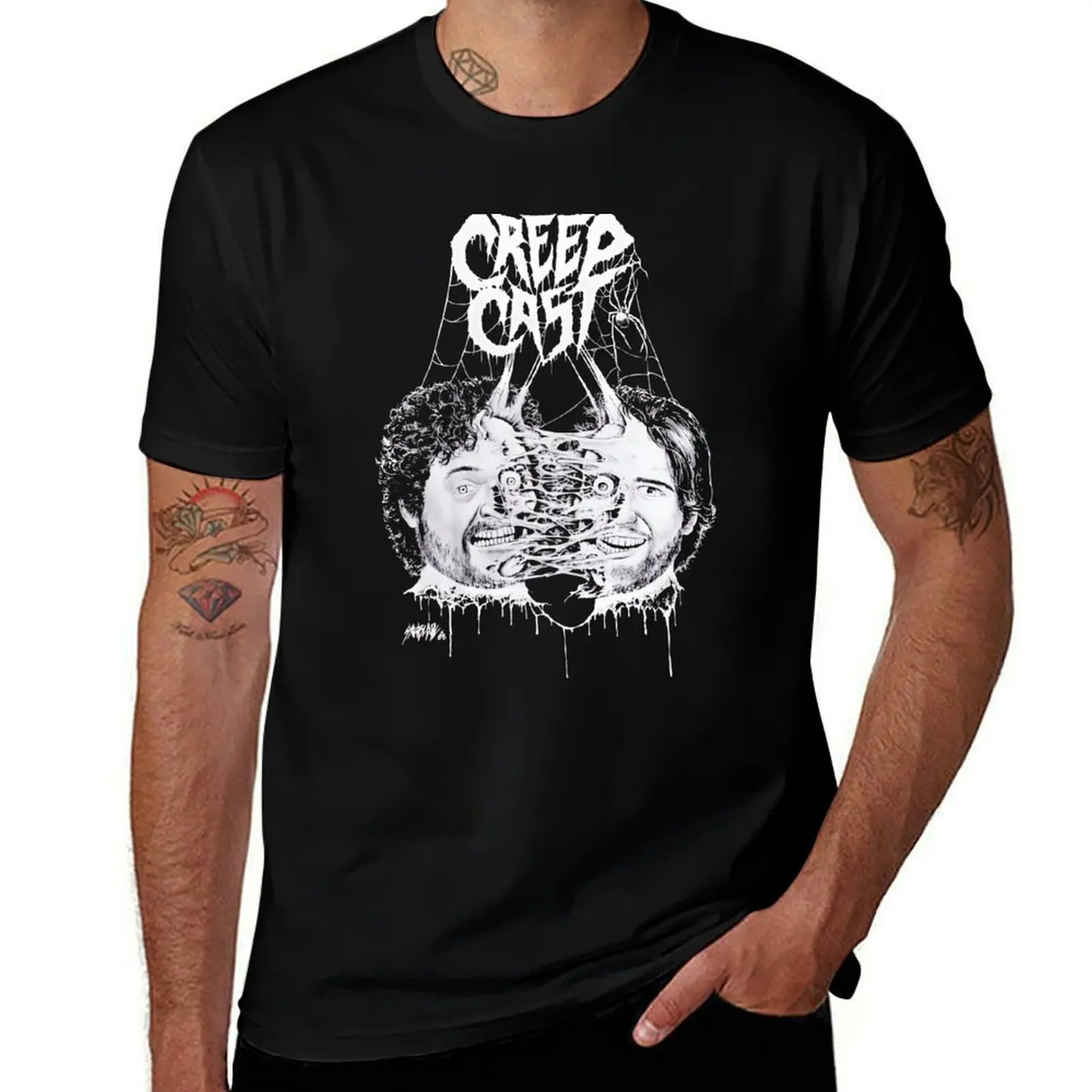 

creepcast merch T-Shirt topping vintage graphic tee oversized mens t shirts