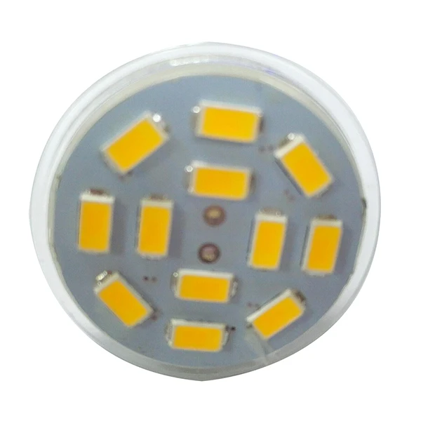 ウォームホワイトLEDスポットライト,6W,gu4,mr11,12 smd,5730, 570 lm,dc 12v