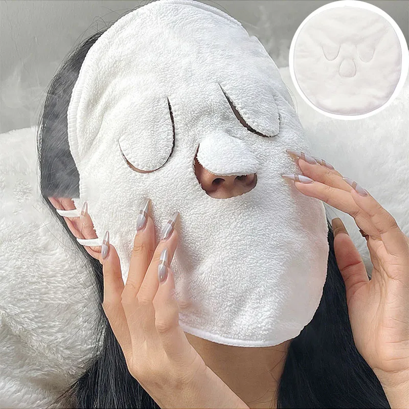 Skin Care Mask Cotton Hot Compress Towel Wet Compress Steamed Face Towel Opens Skin Pore Clean Compress Beauty Facial Care Tools