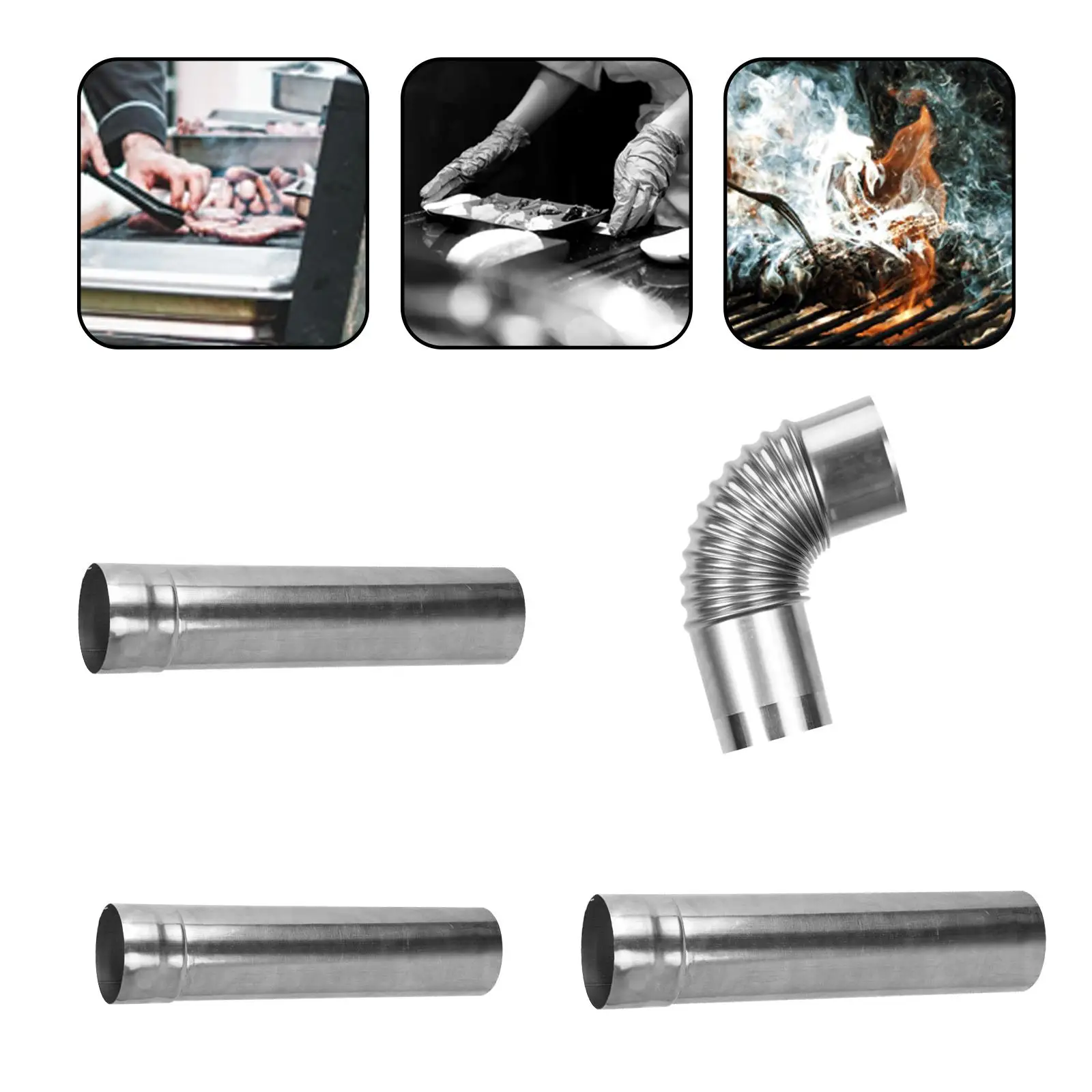 

Portable Tube Flue Chimney Exhaust Tube for Camping Log Burning