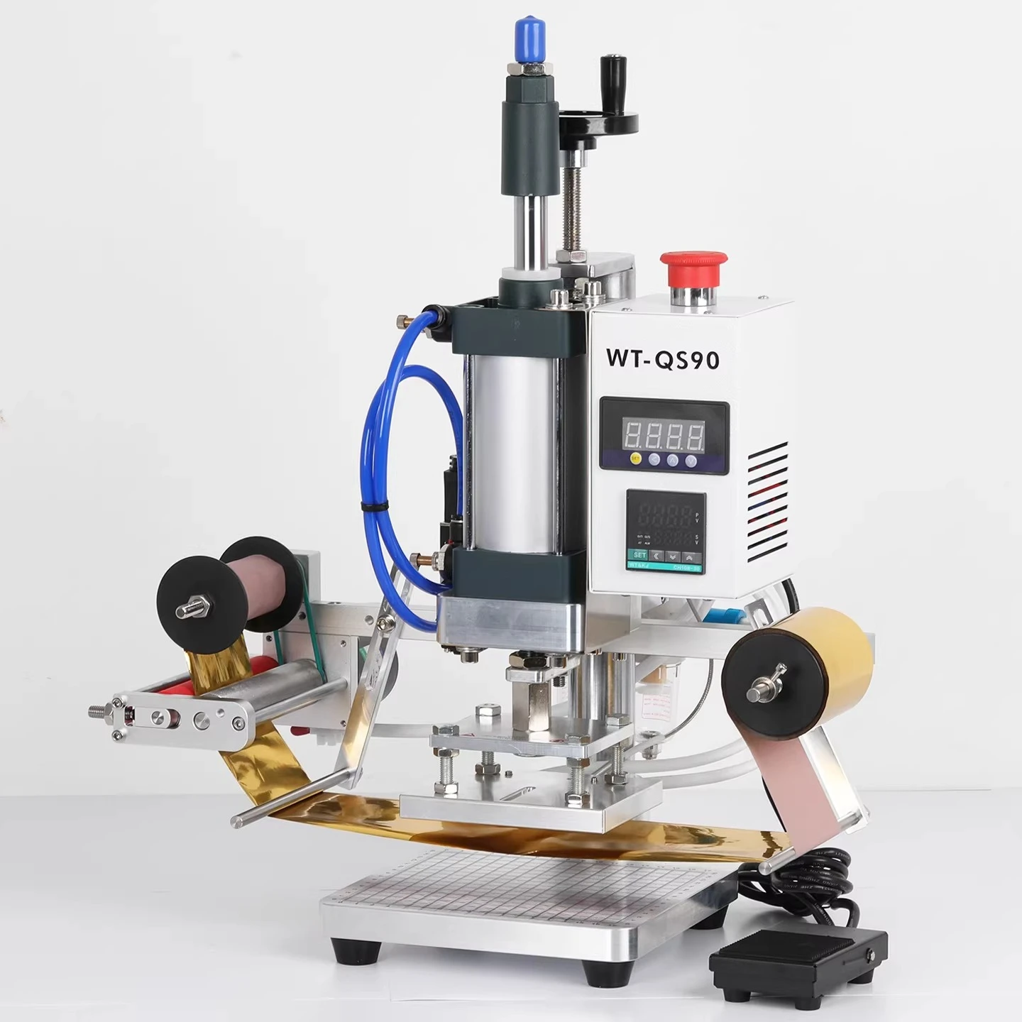 

Bench-top Pneumatic Hot Stamping Machine, Leather Logo Embossing & Branding Machine for Plastic & Wood