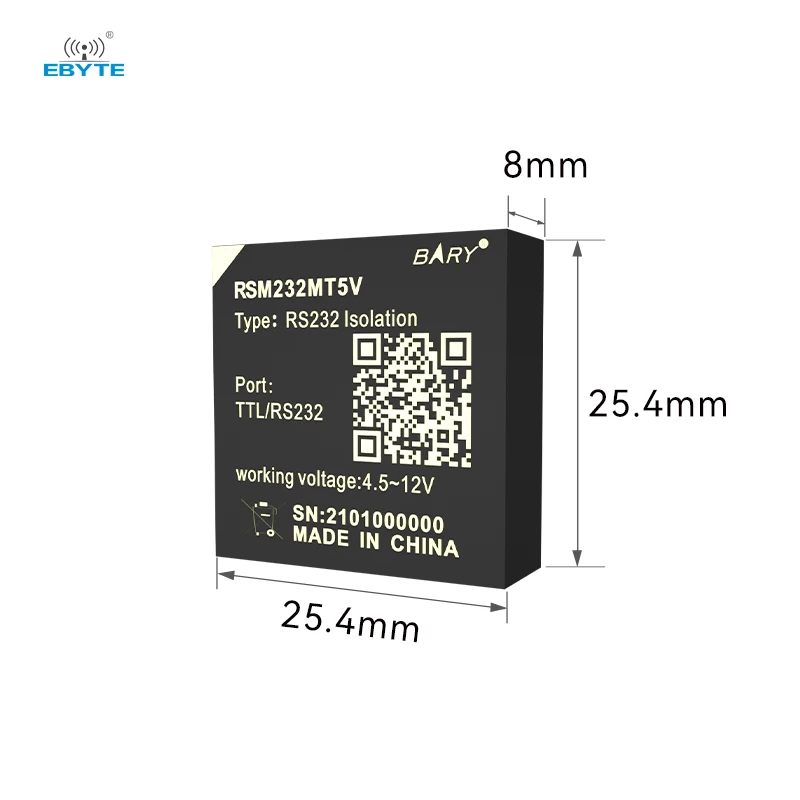 RS485/RS232 Isolated Transceiver Module EBYTE RSM232MT5V RSM485MT5V Industrial Grade Small Size Shell Fireproof Module