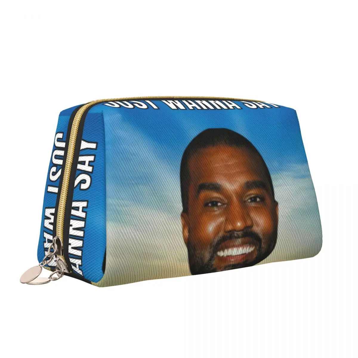 Custom Funny Kanye West Meme Travel Cosmetic Bag Rapper Music Producer Toiletry Makeup Organizer Ladies Beauty Storage Dopp Kit