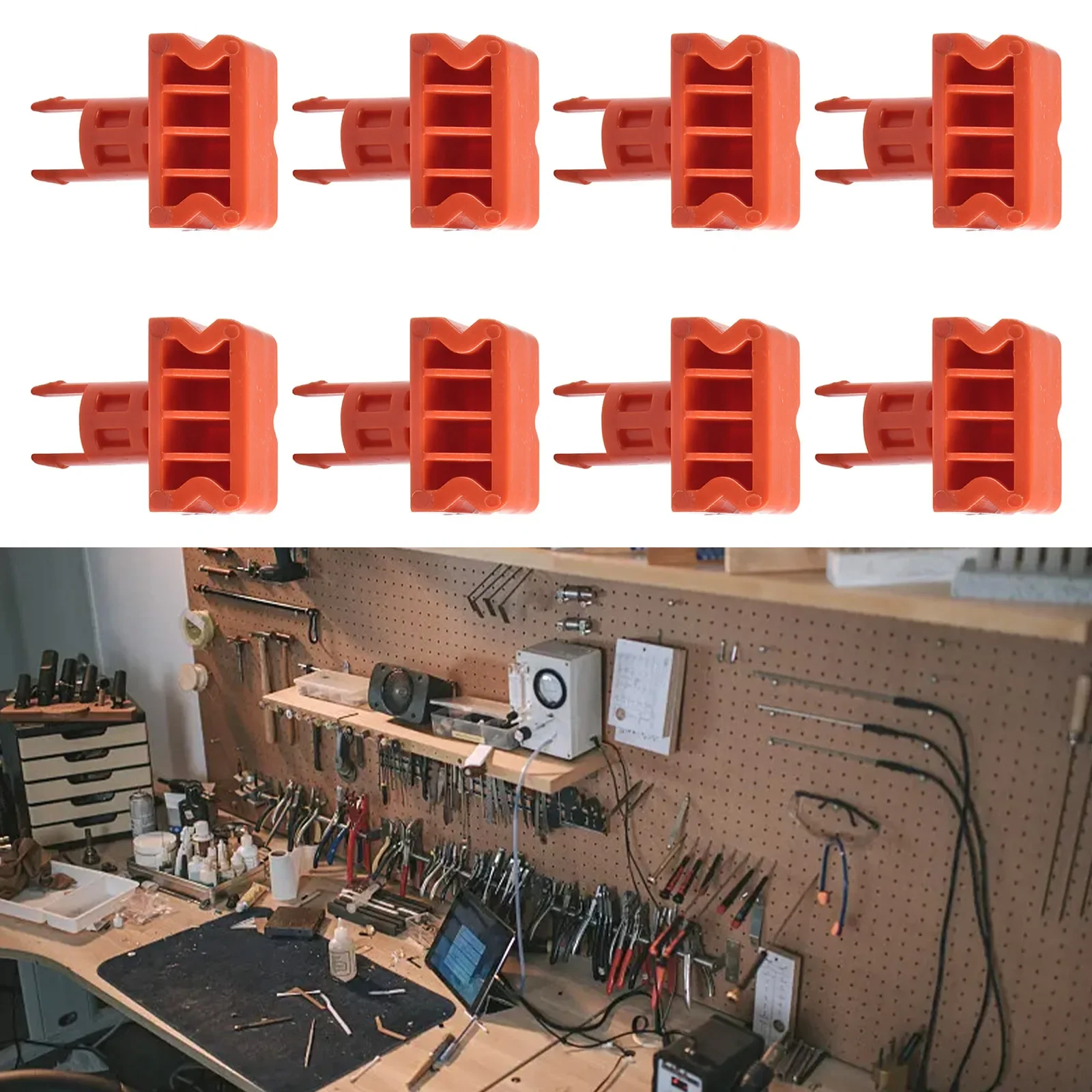

Swivel Grip Peg Set of 8 Orange Swivel Grip Pegs for Black & Decker Workmate Enhance Versatility and Durability