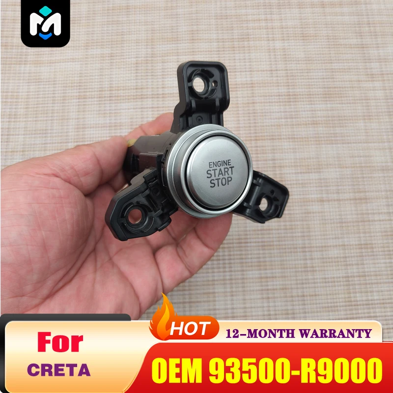 Engine One-Button Switch Button Car Key Start Stop Push Switch Parts for Hyu-ndai CRETA 2020-2022 OEM 93500-R9000