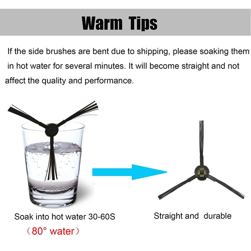 แปรงขัดด้านข้างสำหรับ A7 iLife/A9S/X785/X750/X800แปรงทำความสะอาดได้ในชิ้นส่วนเครื่องดูดฝุ่นหุ่นยนต์