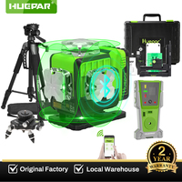Huepar 4D 16 Lines Laser Level Self Leveling Cross Line Laser Level Tool Set with Remote,Tripod,Detector,Adapter & Hard Case P04