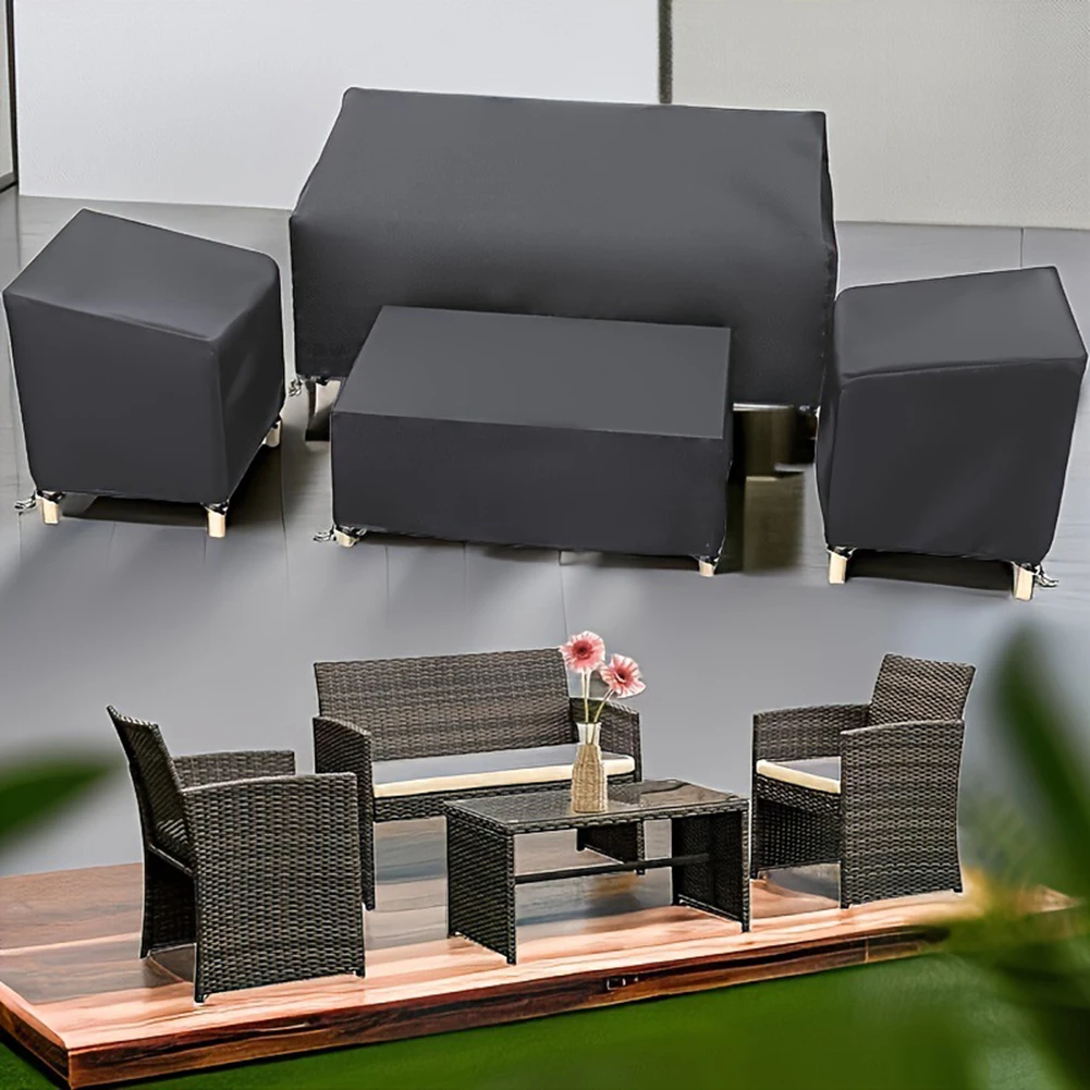 

Cover For Outdoor Furniture Courtyard Sofa Cover Four Piece Furniture Cover Garden Outdoor Use 51.57 * 30.7 * 28.74 Inches