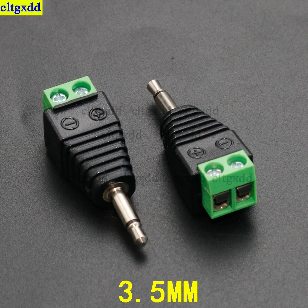 Cltgxdd 1piece 2.5/3.5mm/6.3mm RCA 3 4-pole stereo TRRS audio and video male plug 3/4-pin screw terminal connector adapter