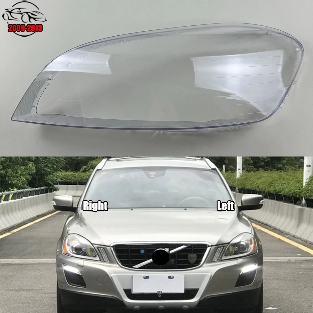 

For Volvo XC60 2009-2013 Transparent Lampshade Front Headlight Shell Headlamp Cover Lens Plexiglass Auto Replacement Parts