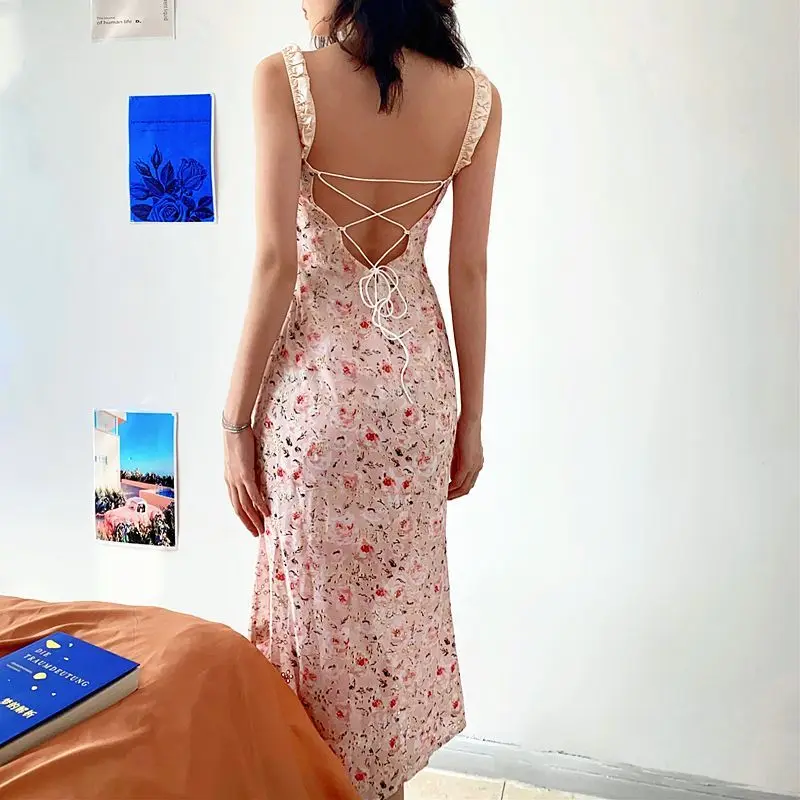 Robe mi-longue imprimée pour femmes, vêtements simples, mode européenne et américaine, fibre polyvalente, décontractée, été, nouveau