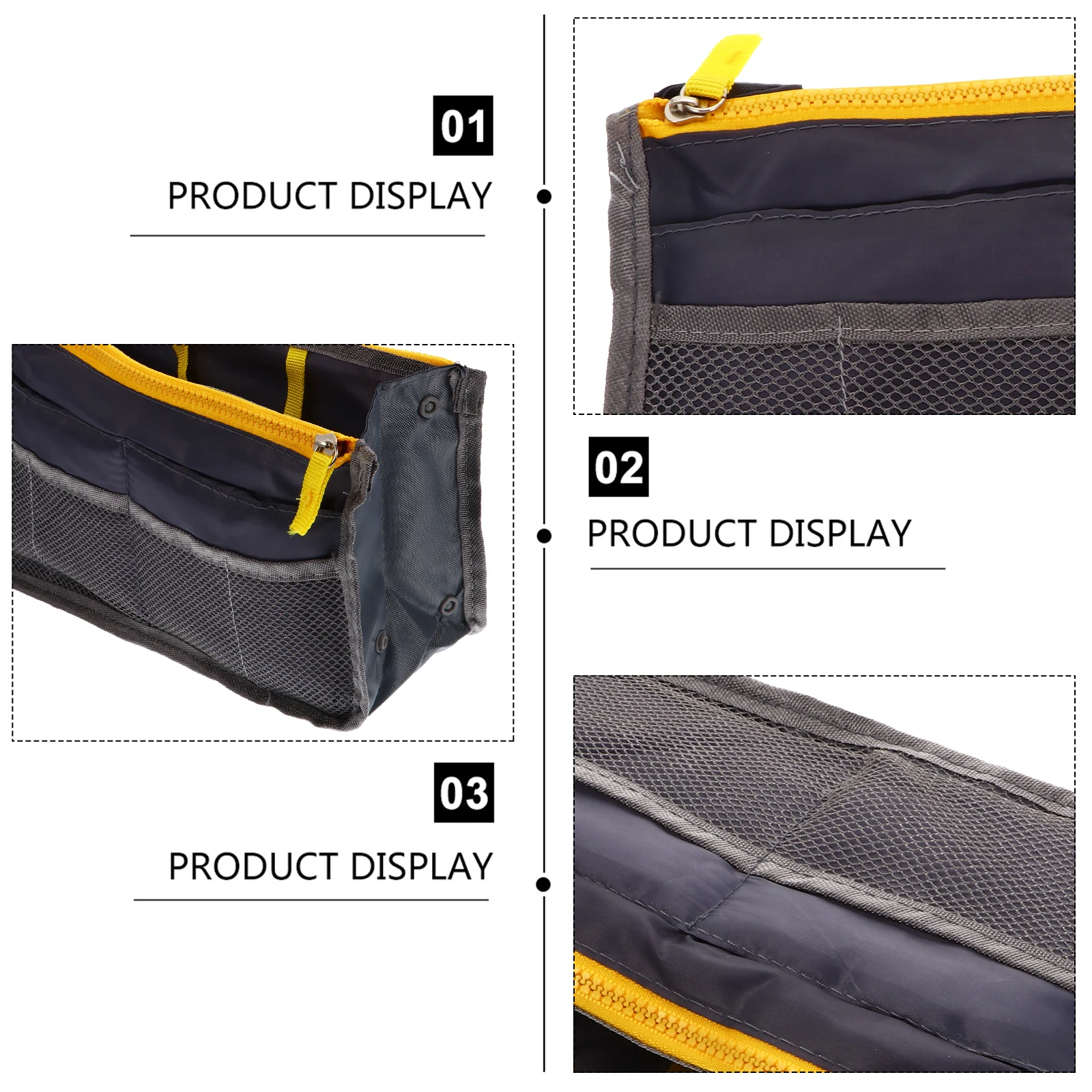 

Nylon Handbag Liner Multi layer Clear Purse ganizer Large Capacity Storage Bag Stylish Durable Breathable Travel Clutch Wallet