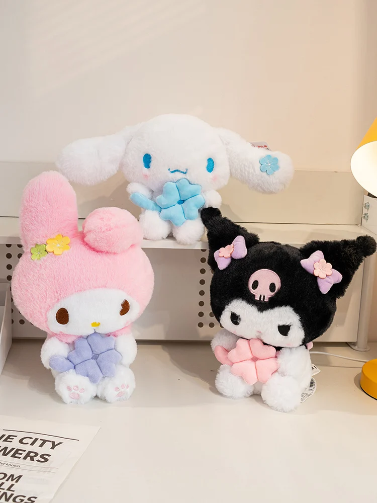 

Miniso KT Cat Plush Stuffed Toys Pudding Dog Kuromi Pillow Sleep Soothing Doll Keychain Pendant Decoration Birthday Gifts